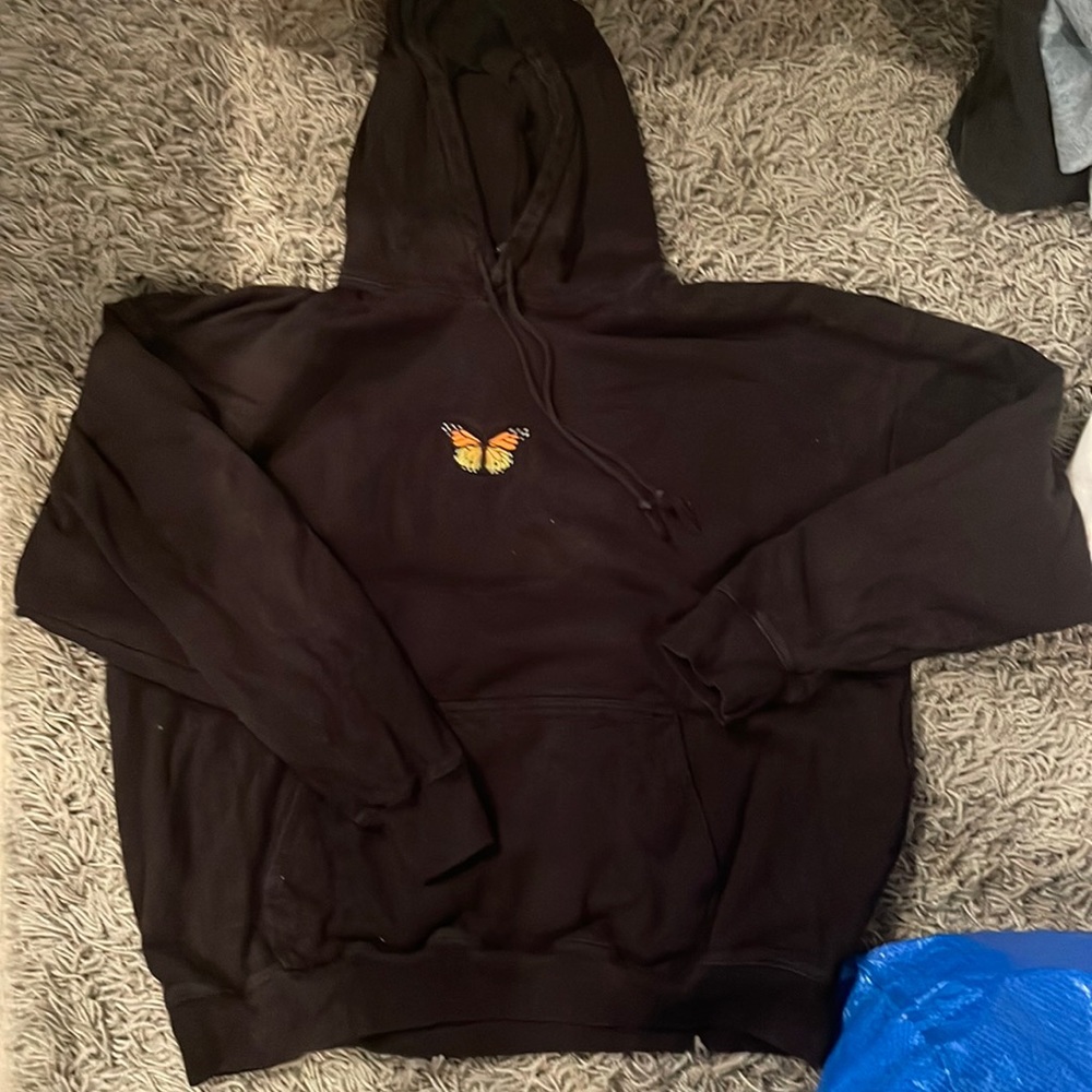 Brandy Melville butterfly black hoodie